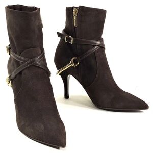 THE SELLER 🇮🇹 WOMEN'S BROWN SUEDE COMFORT FASHION ANKLE BOOTIES